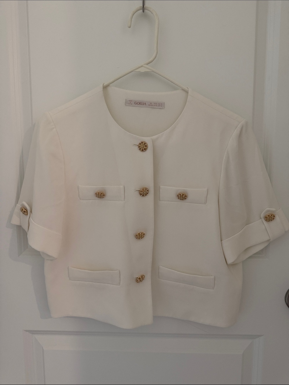 GOELIA White Acetate Blazer